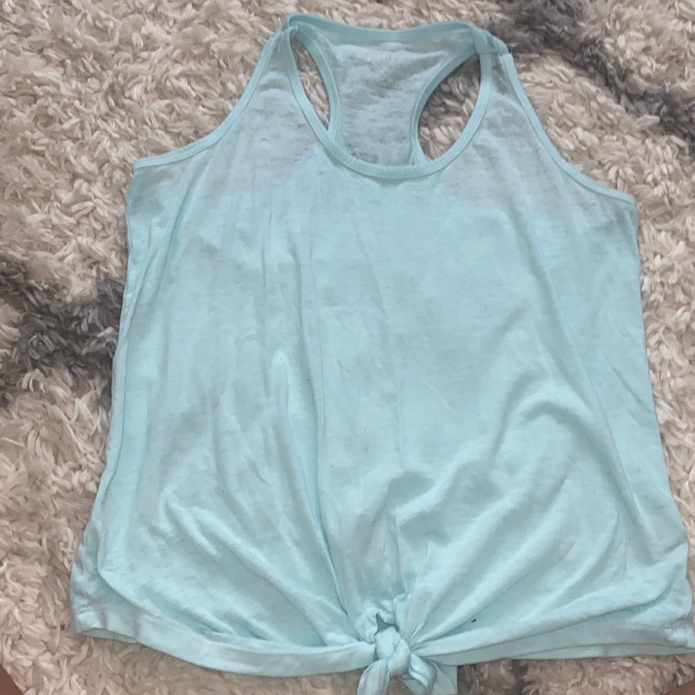 teal tank top